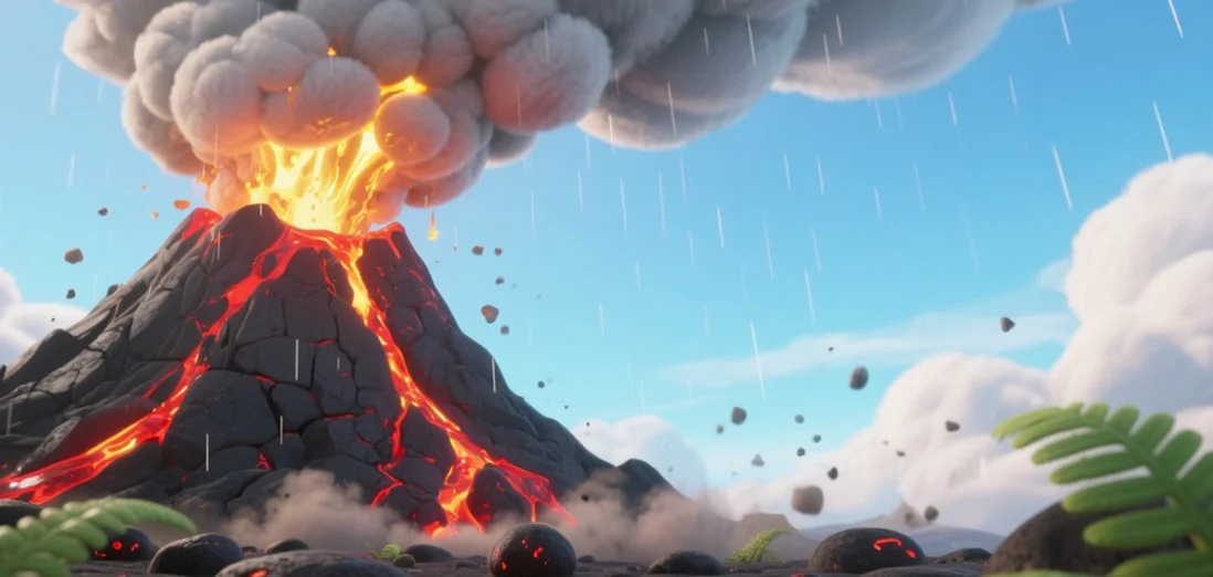 The Volcano's Eruption