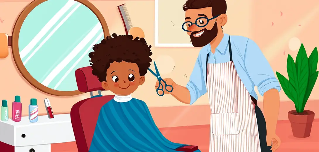 Getting a Haircut and Discussing Style and Length