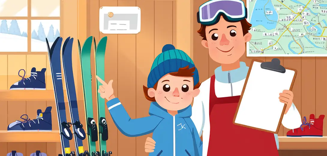 Ski Rental: Boots, Skis, and Trail Map