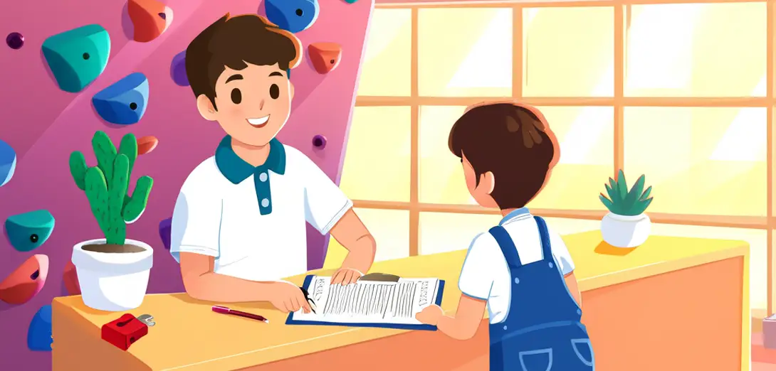 Bouldering Gym: Mat Safety and Harness Check