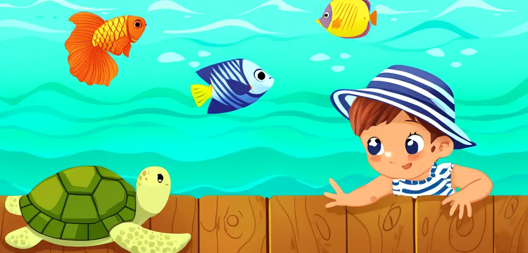 Fish and Turtles in the Sea