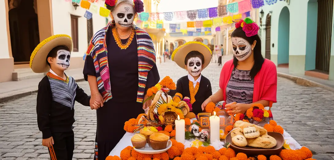 Colorful Skulls in Mexico City