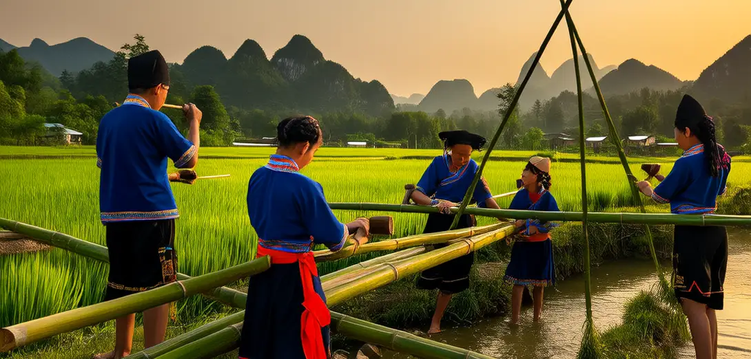 Bamboo Bridges in Sapa