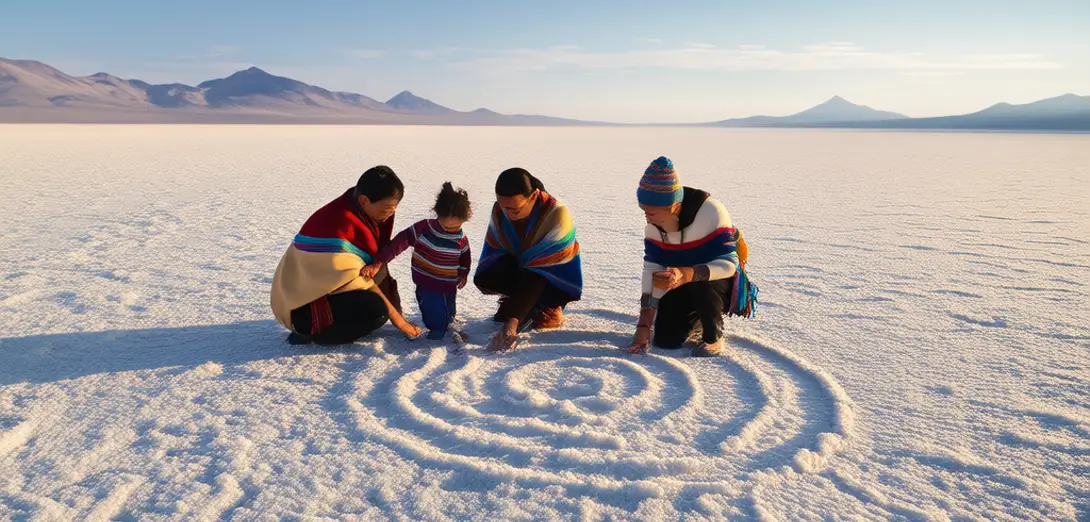 Salt Circles in Uyuni