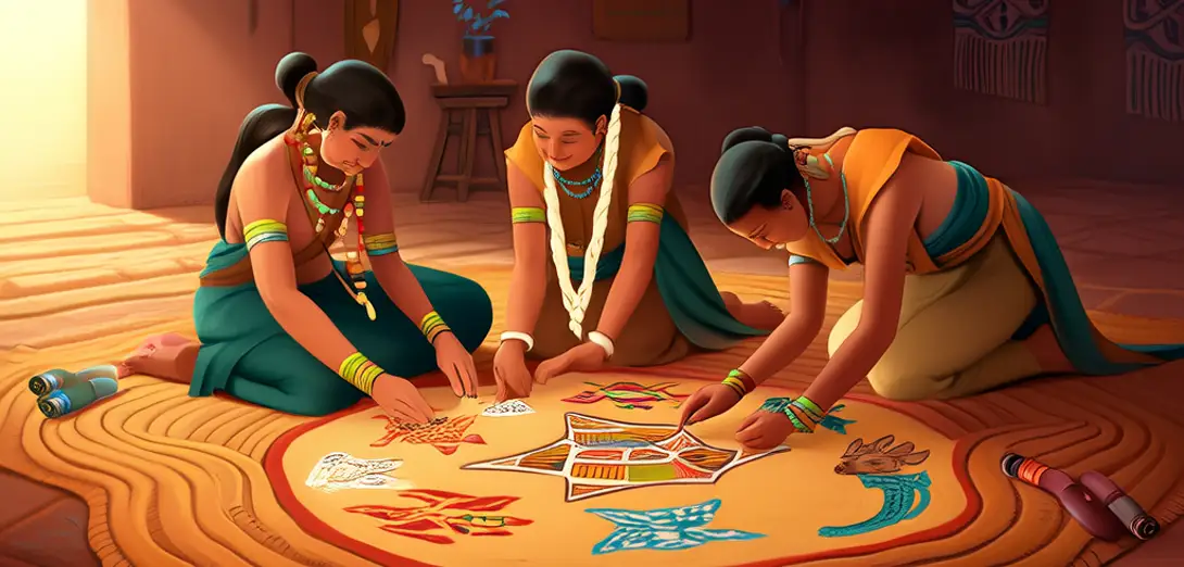 Sand Paintings in Navajo Ceremonies