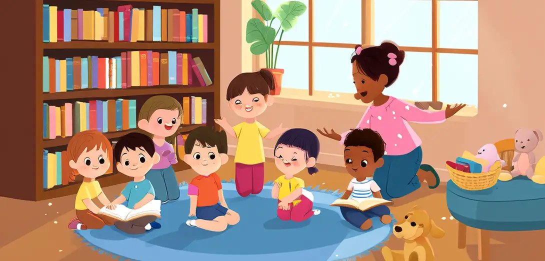 At the Public Library Story Hour
