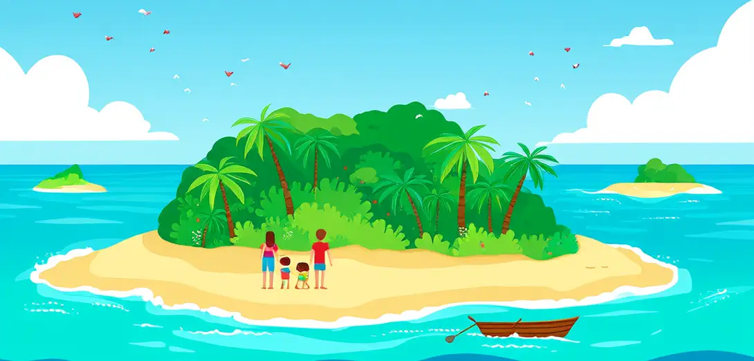 Islands Stand Alone in Water