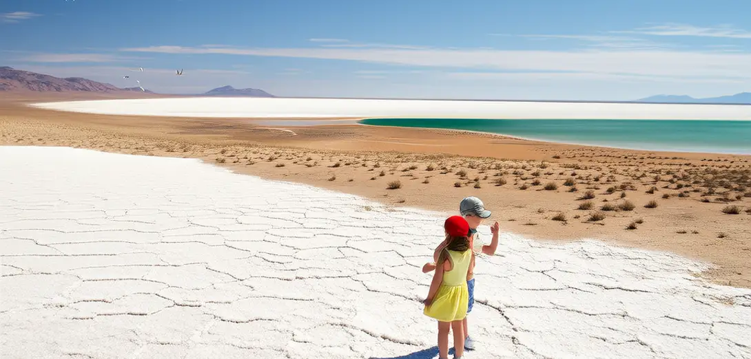 Salt Flats Form Where Lakes Evaporate Completely