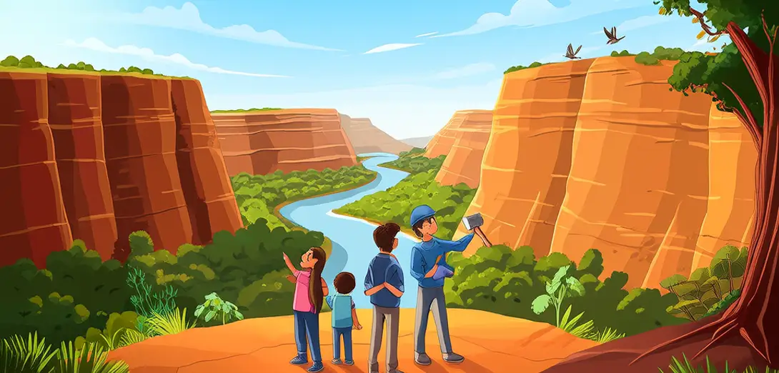 Canyons Cut Deep by Rivers Over Time