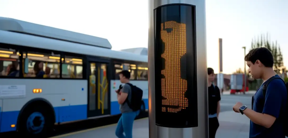 Why Public Bus Stops Now Flash Real-Time Arrival Times in Large Letters
