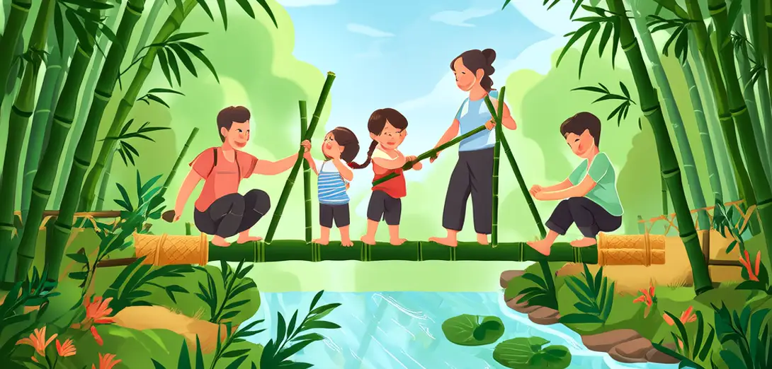 Bamboo Bridges in Laos