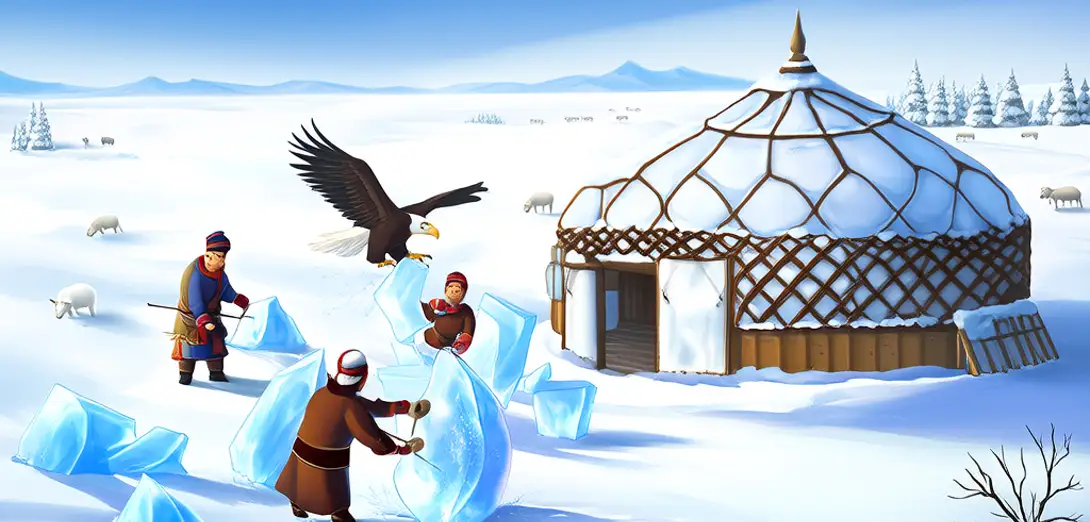 Ice Sculptures in Mongolia