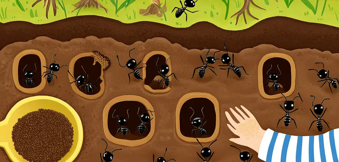 How Do Ants Build Strong Underground Homes?