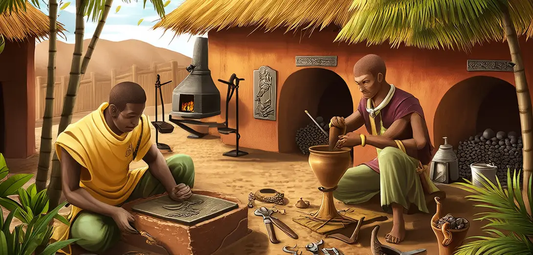 Artisans Cast Bronze in Benin City