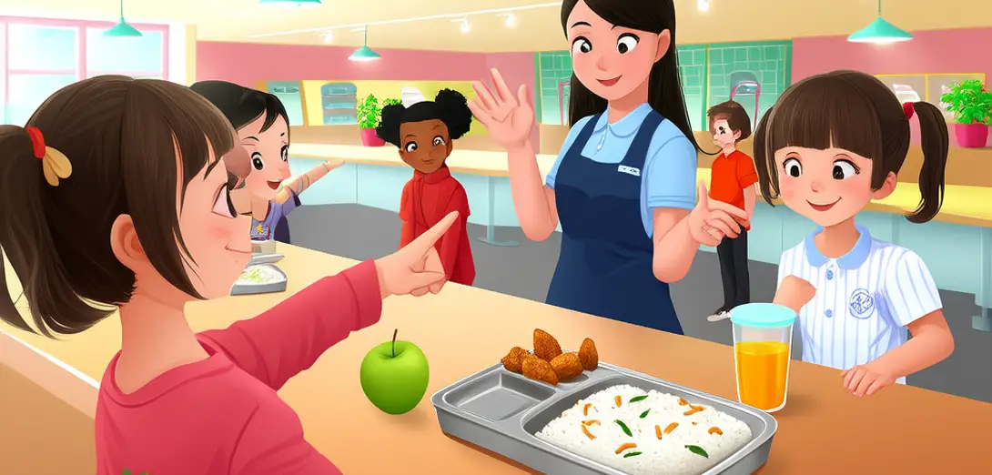 Ordering Lunch at the Cafeteria