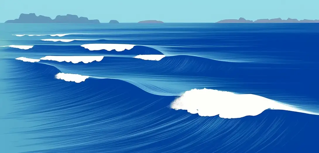 Why Ocean Waves Grow Larger Far From Shore Despite No Wind Increase