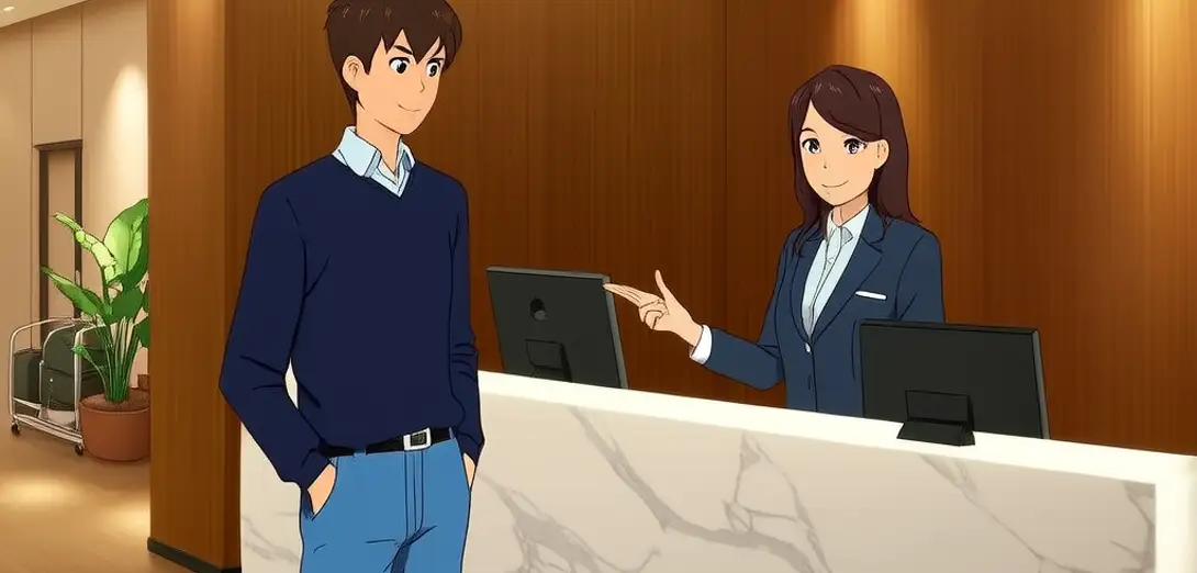 Checking In at a Hotel Reception