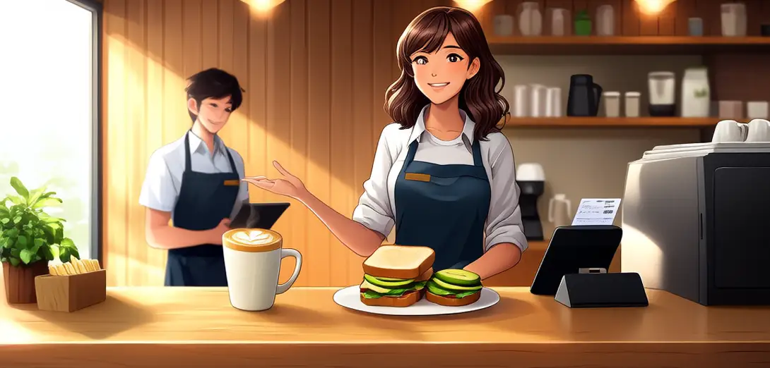 Requesting a Receipt and Loyalty Points at a Café