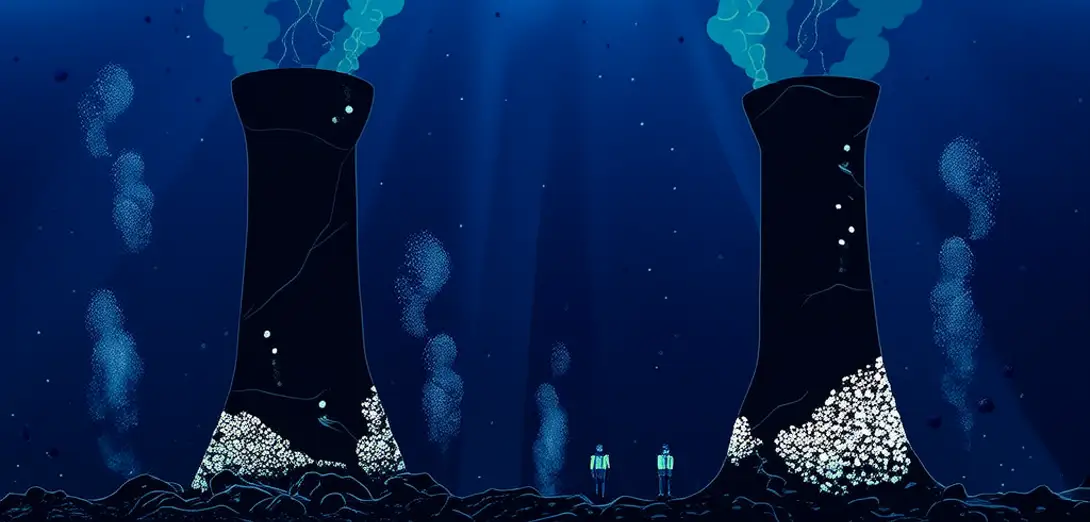 How Deep-Sea Hydrothermal Vent Chimneys Sustain Chemosynthetic Ecosystems Independent of Solar Energy
