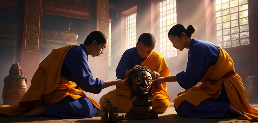 Optical Anisotropy and Ritual Mask Polishing in Bhutanese Cham Dance Conservation