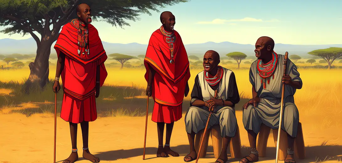 Greeting Customs Among Maasai Warriors in Kenya