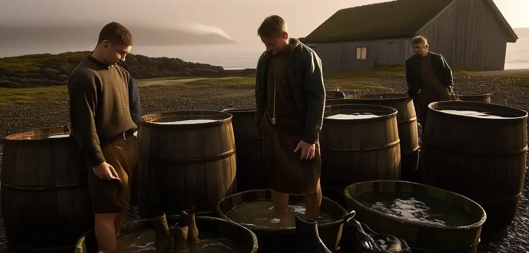 Salt-Brine Dipping and First-Foot Rituals in Faroese Coastal Homecomings