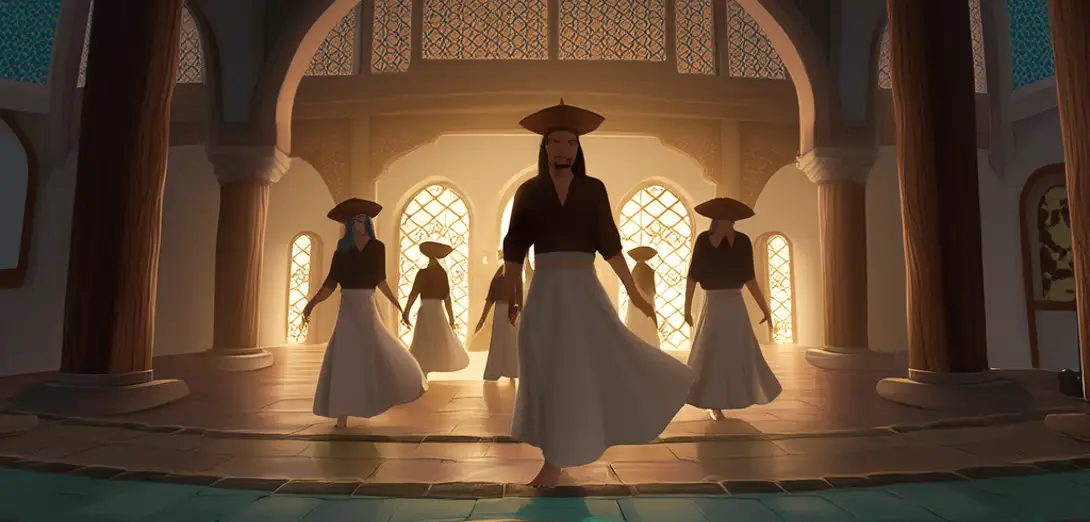 The Whirling Dervishes’ Semazen Ritual in Konya’s Mevlevi Lodge