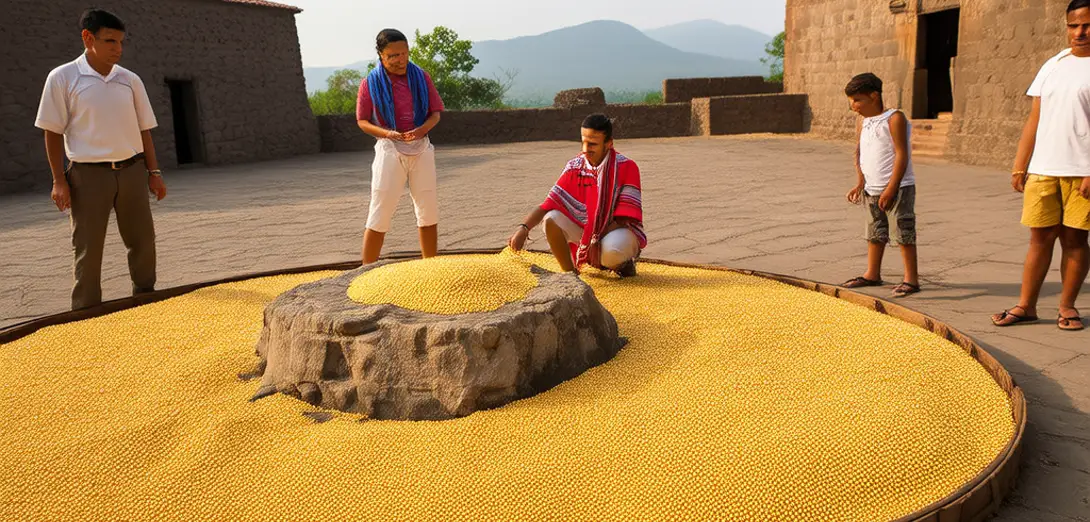 The Oaxacan Labyrinth of Corn in Teotitlán del Valle’s Harvest Plaza