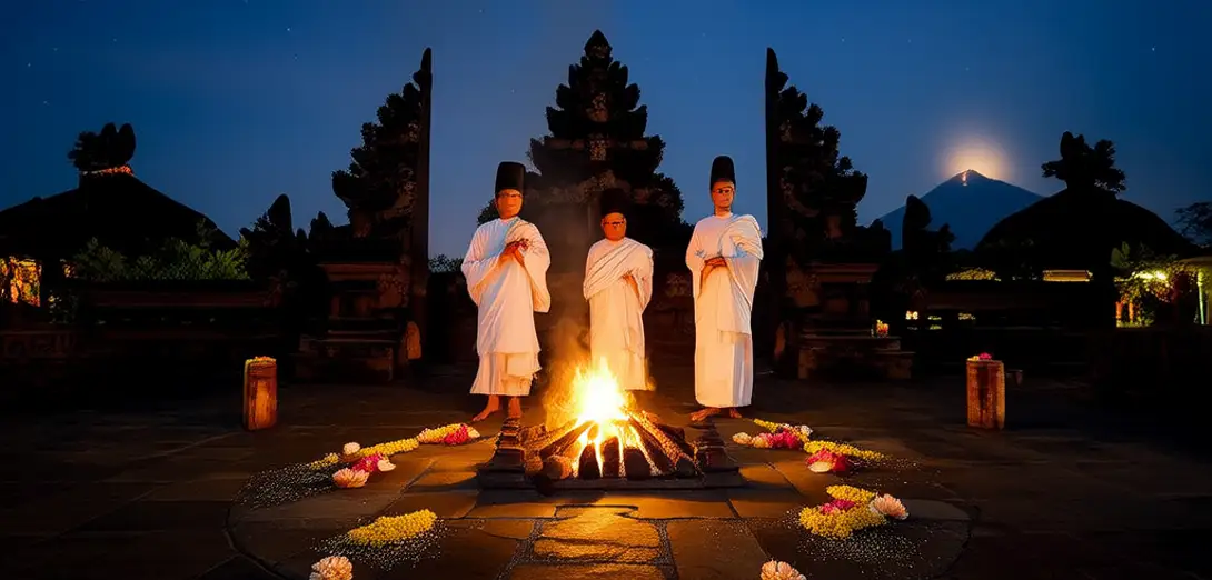 The Bali Agung Firewalking Rite at Pura Besakih’s Outer Courtyard