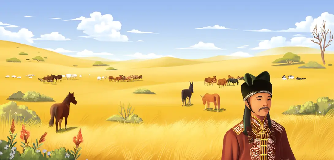 Steppes Host Grazing Animals and Dry Winds