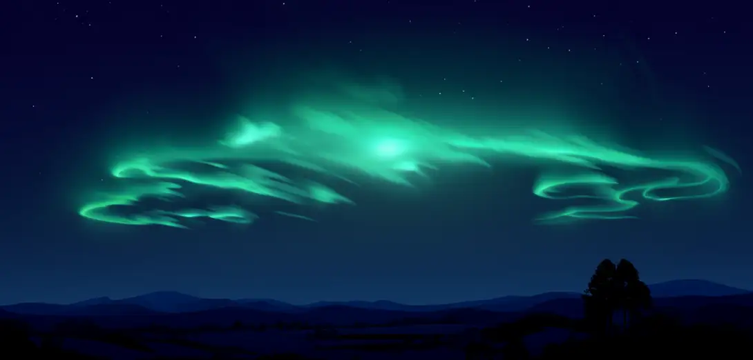 Why Certain Clouds Glow Bright Green at Night