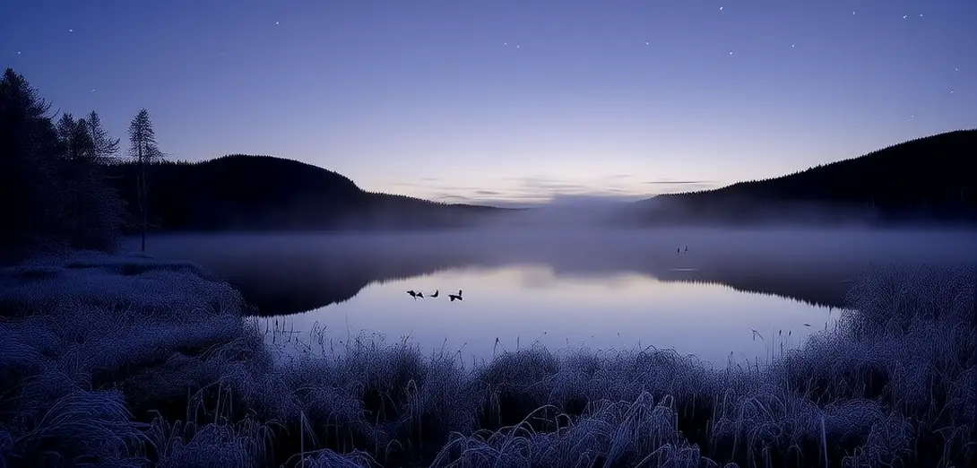 How Fog Forms Over Cold Lakes in Early Morning
