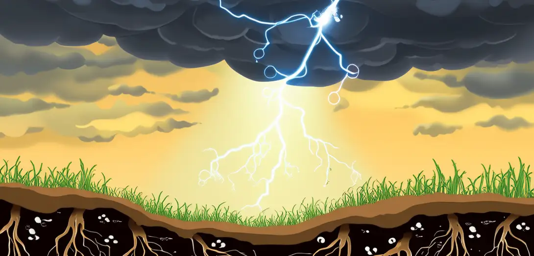 How Lightning Triggers Nitrogen Fixation in Soil