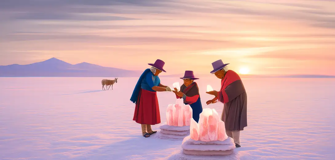 Salt Offering in Bolivia
