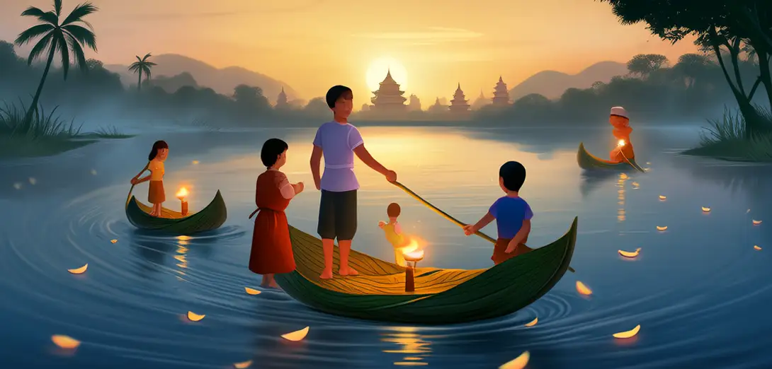 Floating Lanterns in Laos