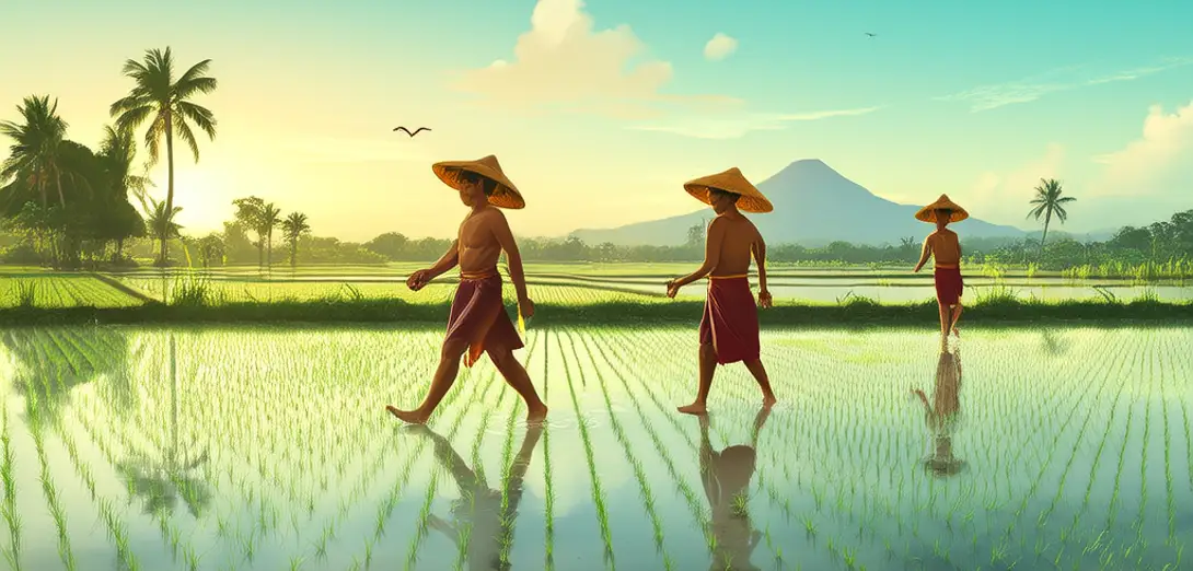Rice Paddy Mirrors in Bali