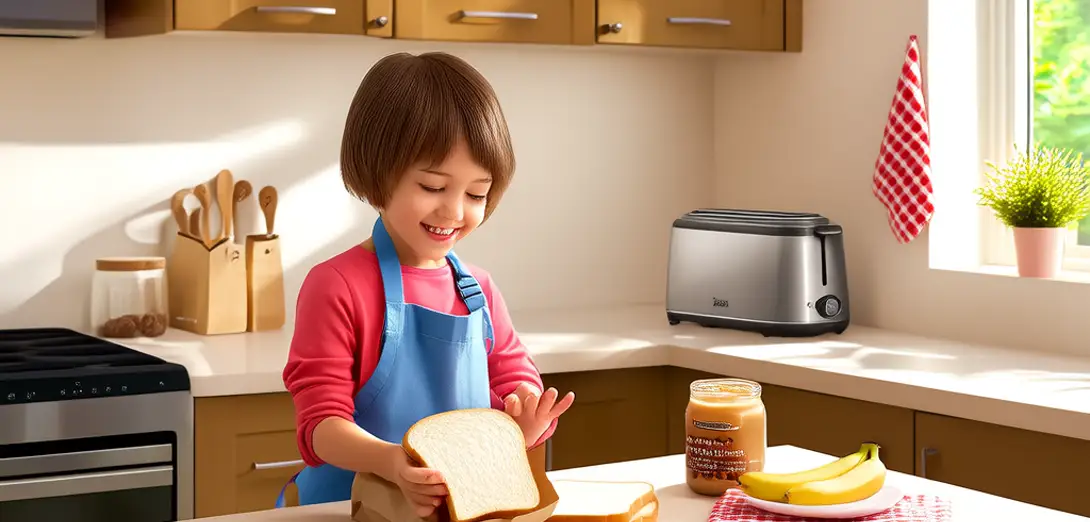 In the Kitchen — Making a Sandwich