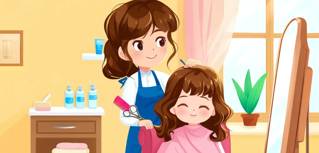 At the Hair Salon — Getting a Simple Trim